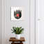 Key box, Opens to the right, 30x30x5, Black, Urban skyscrapers made of black vinyl, 