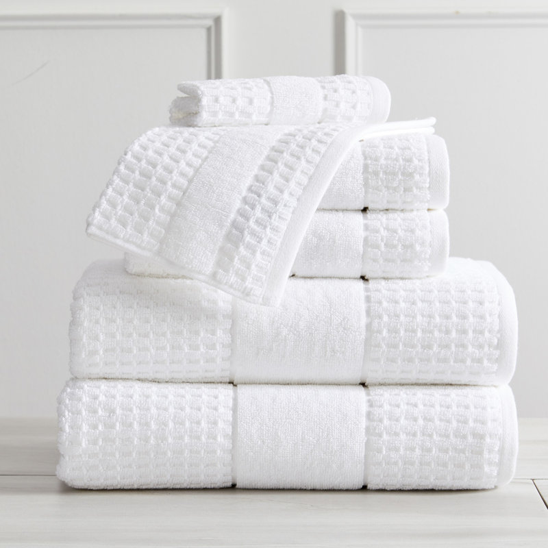 Aneko 100% Cotton Midweight Waffle Mulit-Size Set, White