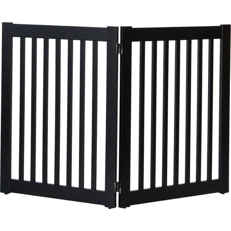 Barrière pour animaux Clarissa, Noir, H 32 po x l 24 po jusqu'à 36 po