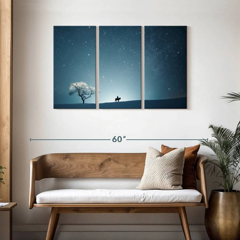 Une nuit étoilée II, H 28 po x l 45 po