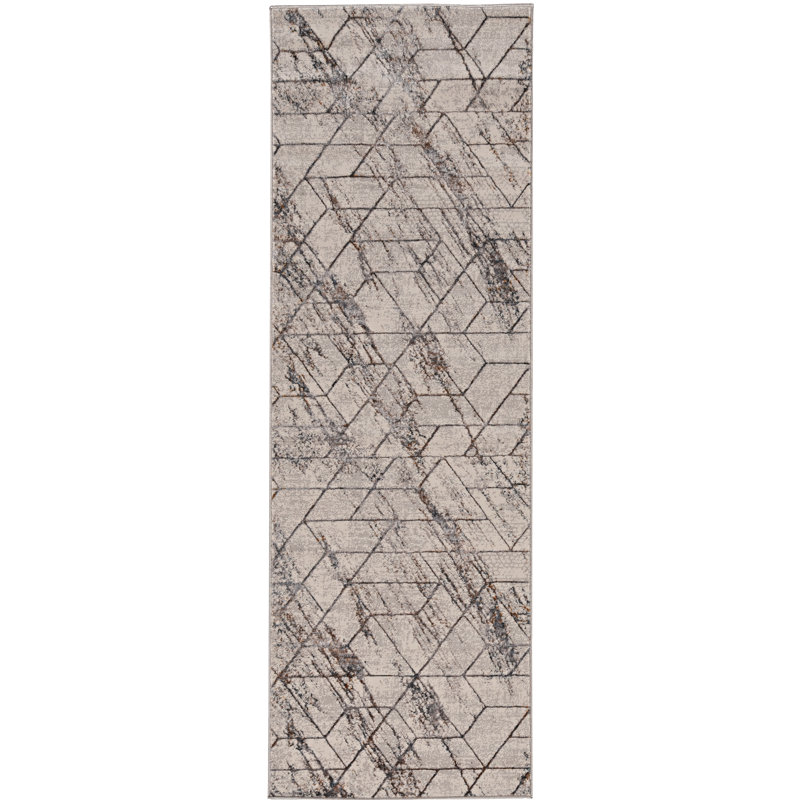 Tapis gris Sanket, Tapis de couloir 2 pi 2 po x 6 pi 11 po