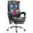 Microfiber Office Chair, High Back Computer Chair With 6 Point Massage, Heat, Adjustable Height Retractable Footrest-492956286