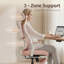 Chaise de bureau ergonomique en filet avec repose-pieds et appui-tête réglable - Chaise de bureau inclinable à haut dossier avec support lombaire pour le bureau personnel-1212212281-1212603831