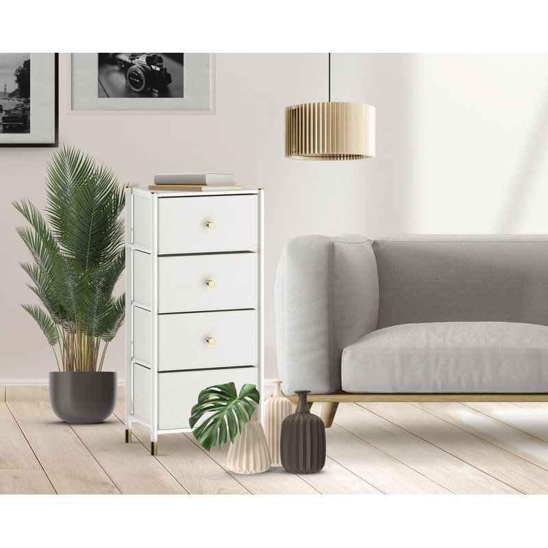Commode 4 tiroirs 23103, Blanc