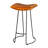 Ria Upholstered Counter Stool with Metal Frame