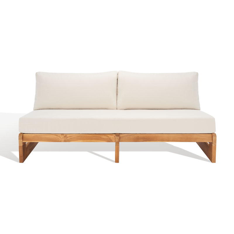 Canapé d'extérieur avec coussins 70,1 po Despina, Beige