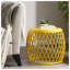 Table d'appoint en treillis métallique jaune 19,75 po Alamera pour l'extérieur-129682596