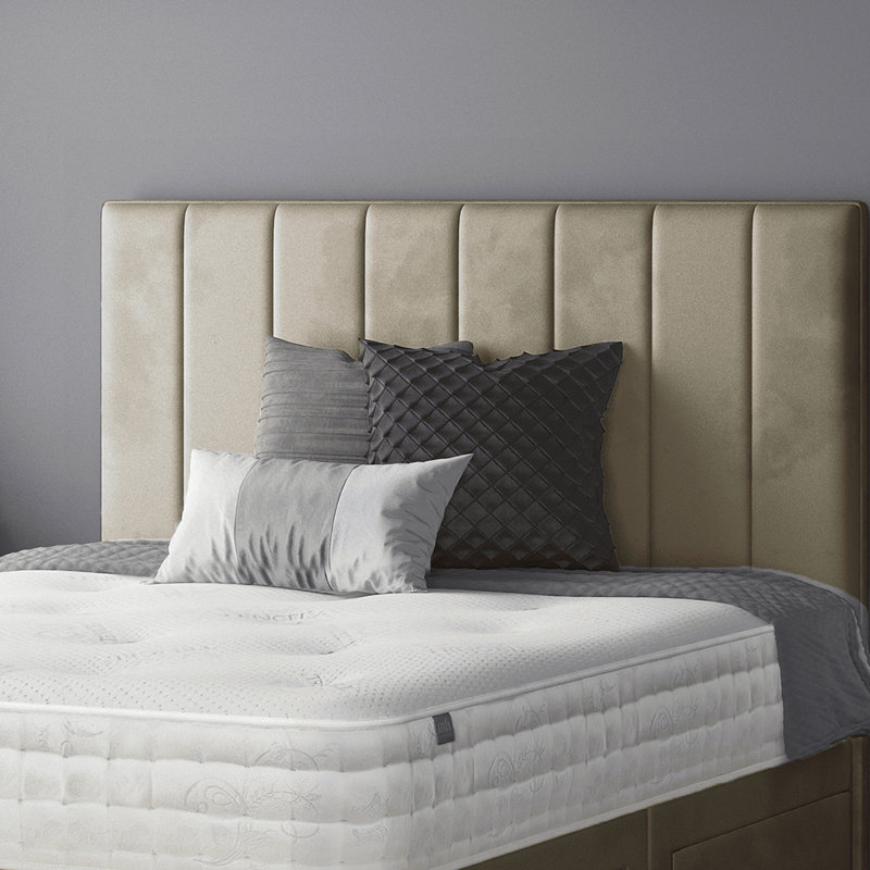 Hedley Upholstered Headboard, Coffee, Double (4'6)