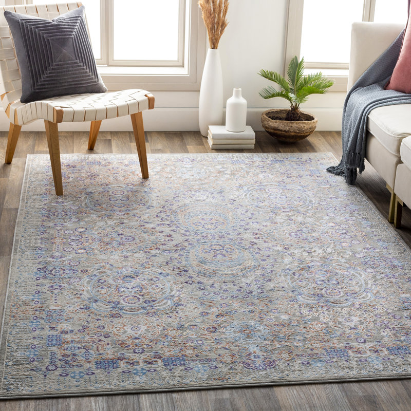 Ternate Viscose Oriental Indoor Rug, Rectangle 5'3" x 7'3"