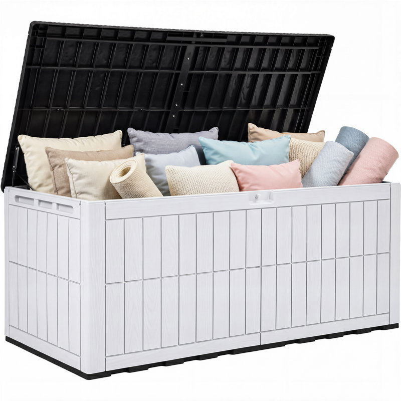 833L Deck Box, White+Black