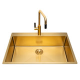 Italian Pull Out Single Handle Kitchen Faucet With Accessories