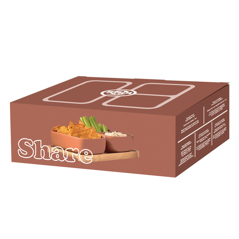 Share Rectangular Bowls, Orange/Brown