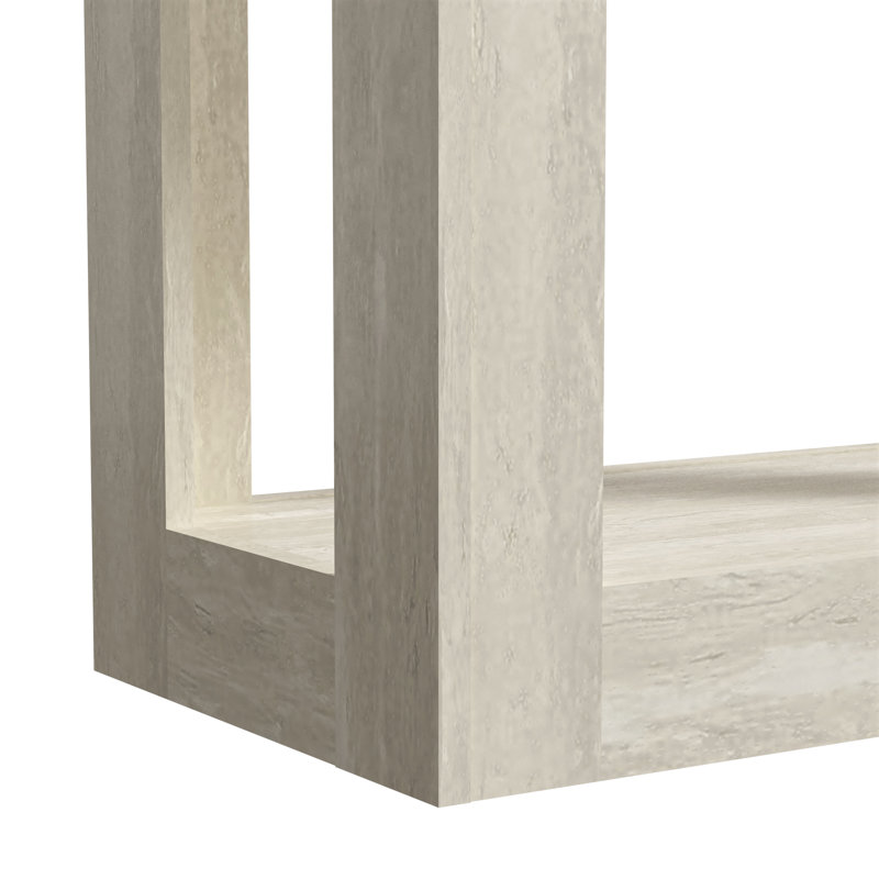Allysyn Contemporary 23.6" Square End Table, Beige