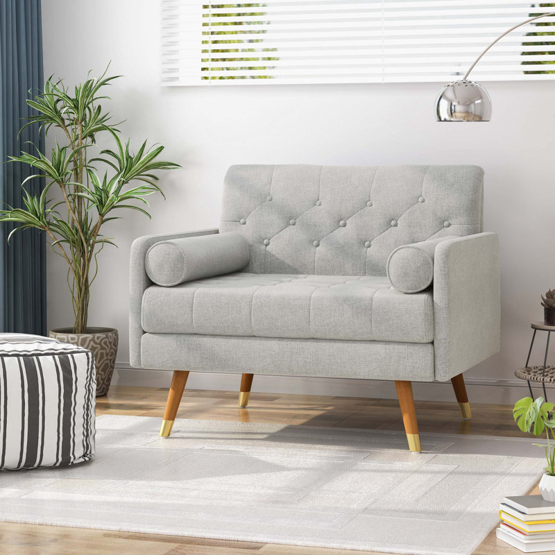 Upholstered Sofa, Light Gray