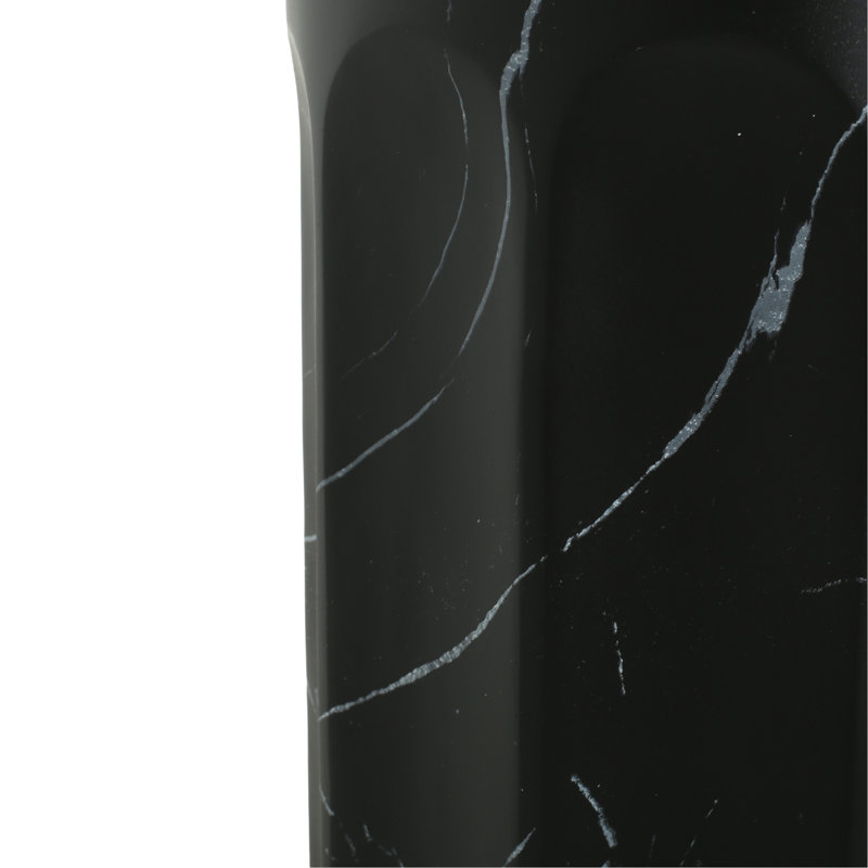 Table de bout d'extérieur en marbre noir effet béton léger, table de bout Mgo de salon