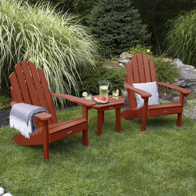Anette Outdoor Adirondack Chair With Table