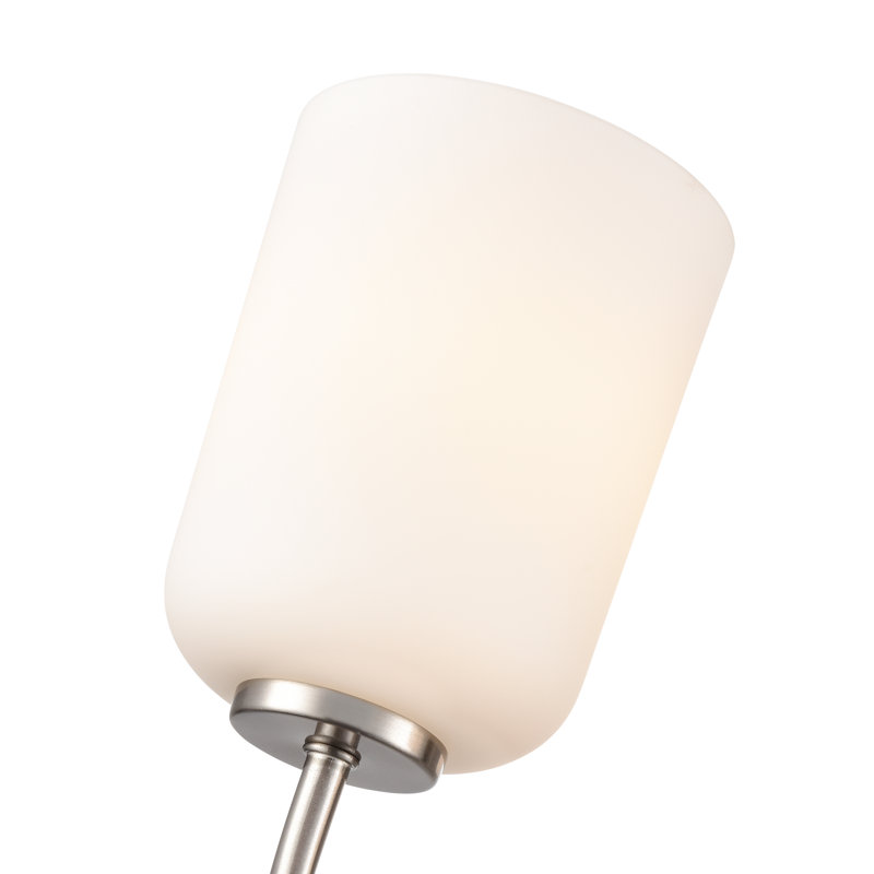 Lustre de 27 po de largeur Laphia, 3, Nickel brossé