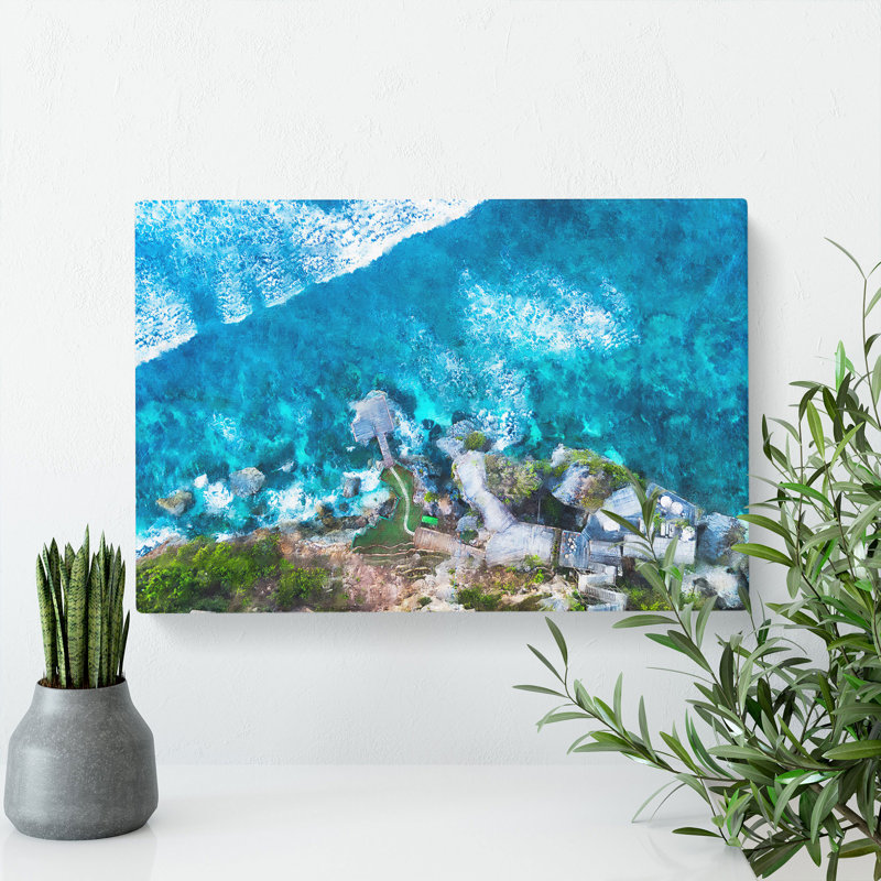 Padang Padang Island In Bali - Wrapped Canvas Painting, 40cm H x 60cm W x 3cm D
