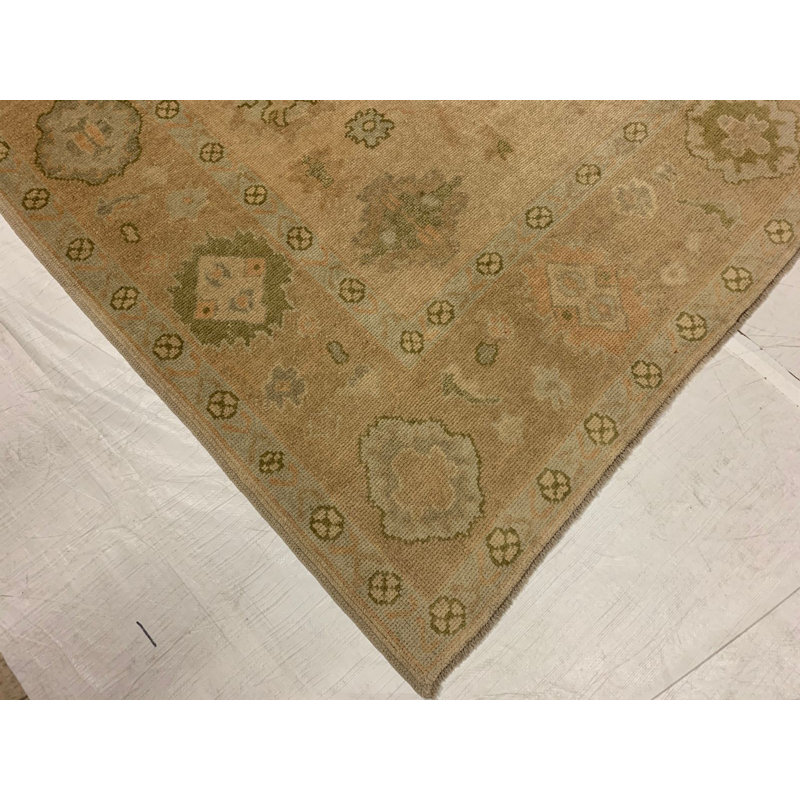 Tapis turc Oushak fait à la main 8 pi 9 po x 11 pi Anatolian