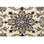 Tapis beige / bleu marine en laine noué à la main de conception unique 2 pi 3 po x 4 pi 6 po années 2000 Ratley