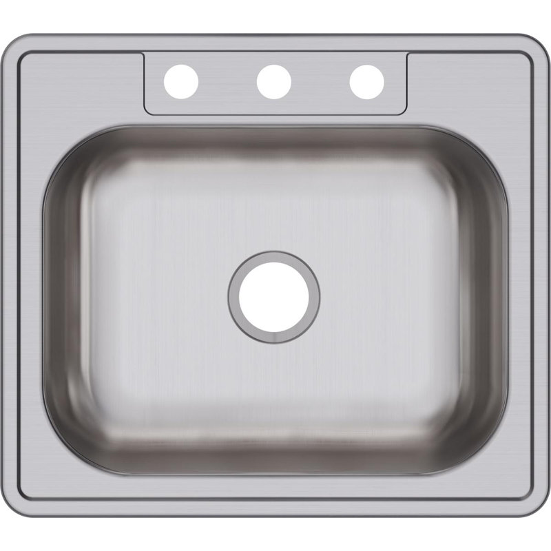 Dayton 25" L x 22" W Drop-In Kitchen Sink, 3 hole