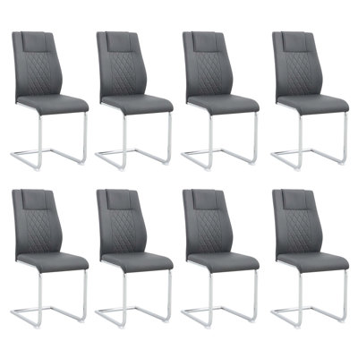 Chaises de salle à manger modernes avec siège rembourré en similicuir Chaise de salle à manger rembourrée avec pieds en métal