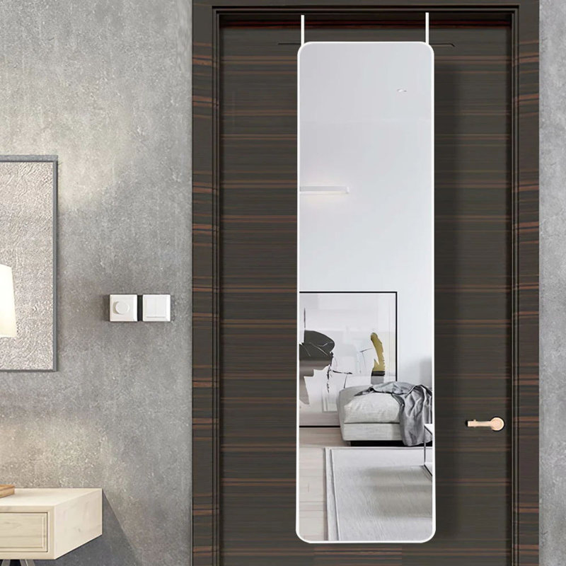 Metal Rectangle Mirror, White