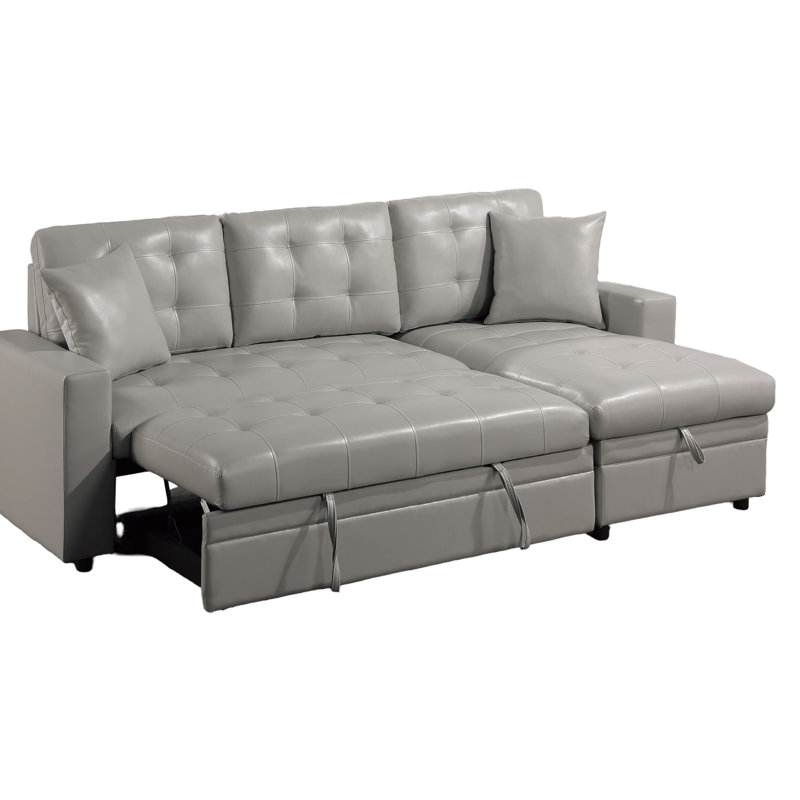 Canapé modulaire en similicuir convertible