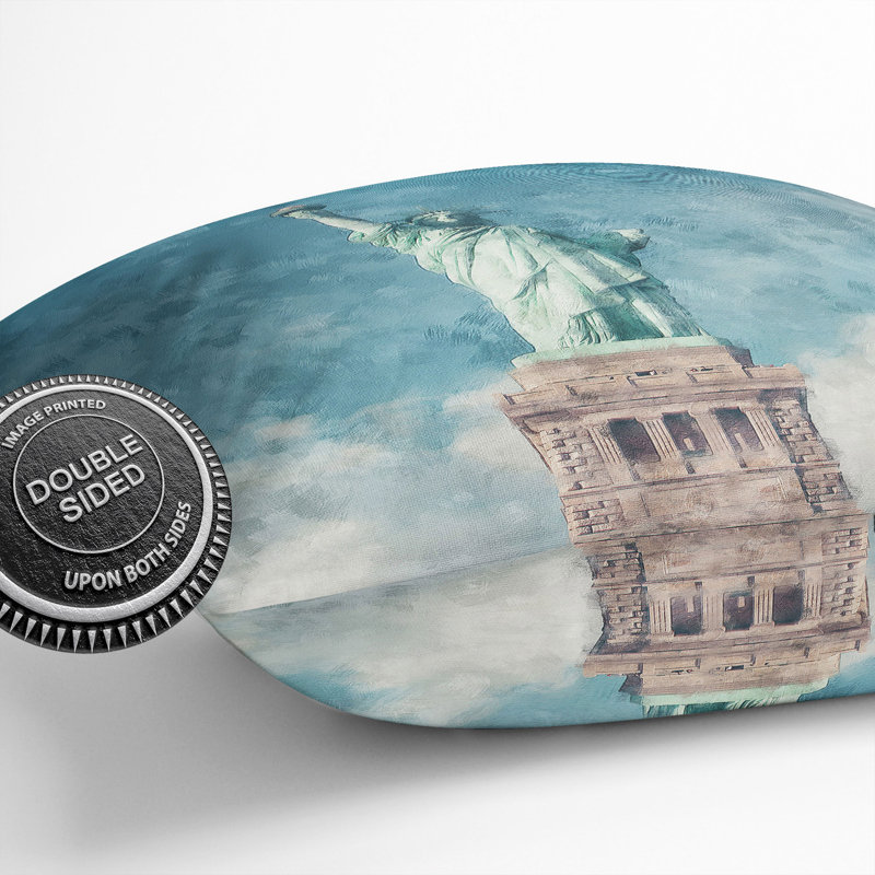 The Statue of Liberty Vol.1 Scatter Cushion with Filling, 40cm H x 40cm W x 15cm D