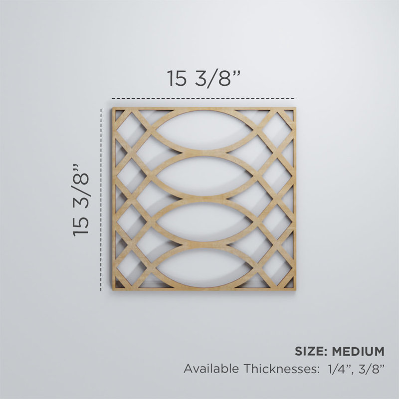 Panneaux muraux décoratifs en bois Montrose, Bouleau, H 15 3/8 po x l 15 3/8 po x P 3/8 po