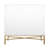 Modern White 2 - Door Accent Cabinet With Tapered Metal Feet, Straight Lines And A Contemporary Aesthetic, Raised Diamond Pattern, Elegant Brass Legs, Adjustable Pegs, Fast Build, Adds Storage To