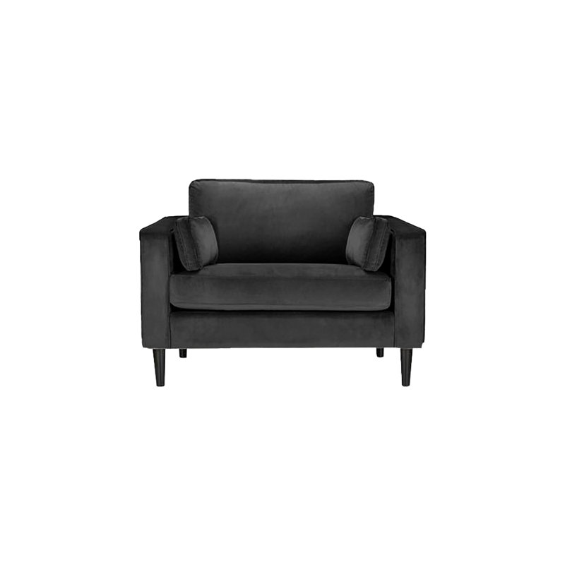Millerville 2 Seater Velvet Sofa, Black
