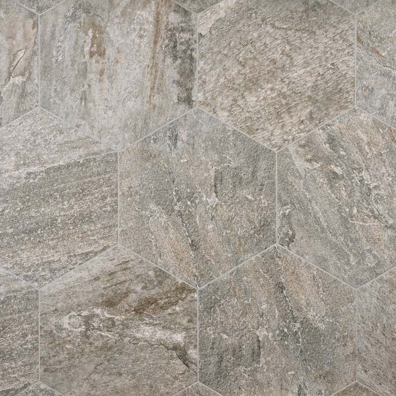Stonewell 19,08 po X 22,04 po Carreau de plancher et de mur en porcelaine hexagonale mate (12,91 pieds carrés / caisse)