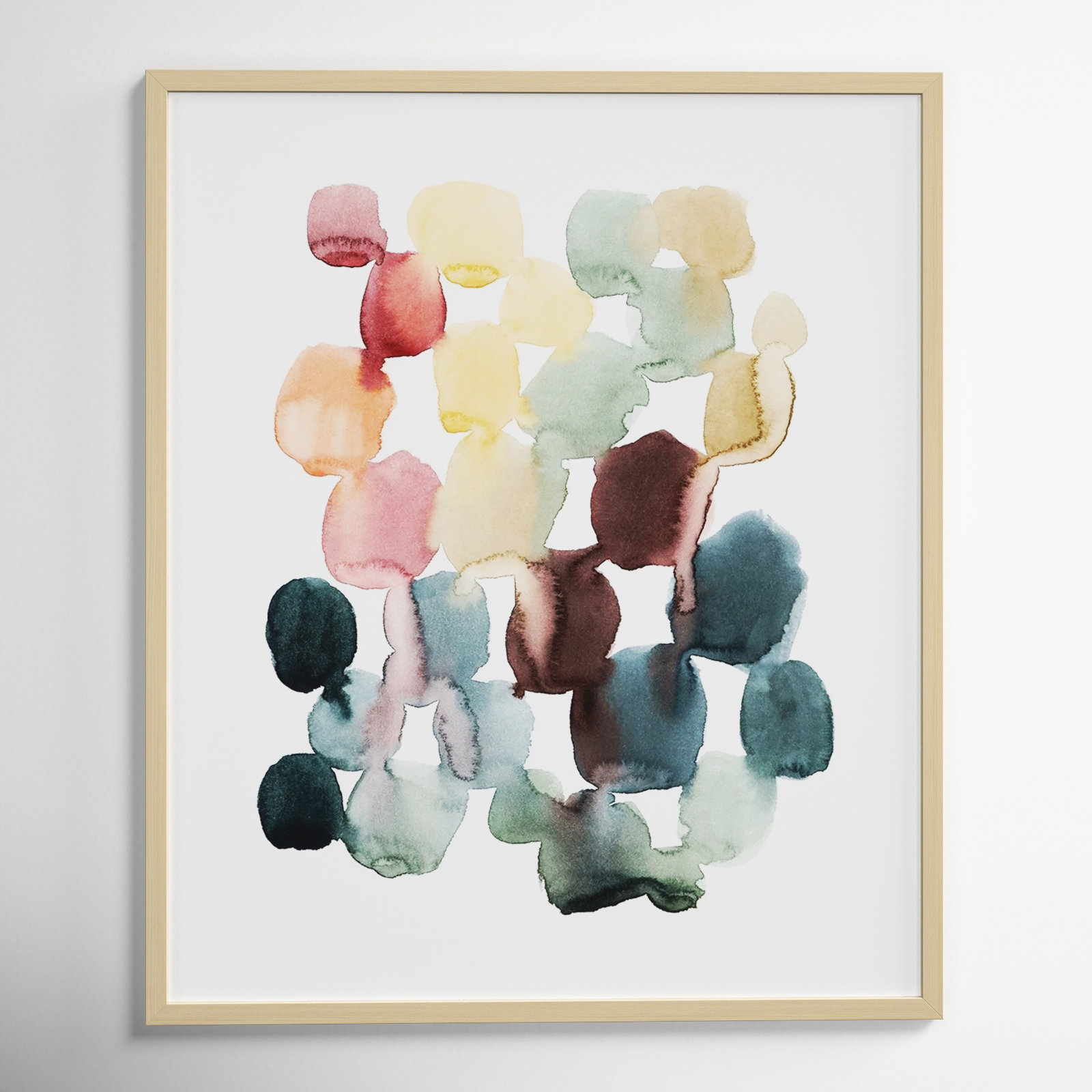 Desert Stones II by Grace Popp, Natural Framed Paper, 37" H x 31" W
