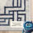 Kampen Abstract Modern Glam Blue Area Rug-92535194