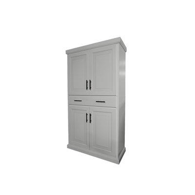 Savannah Solid Wood Kitchen Pantry cabinet with drawer by Red Barrel Studio