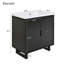 Meuble-lavabo de salle de bain avec lavabo et 2 portes-906847068