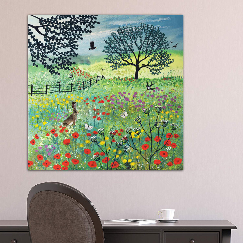 In Summer Meadow by Jo Grundy - Wrapped Canvas Painting, 93.98 cm H x 93.98 cm W x 1.91 cm D