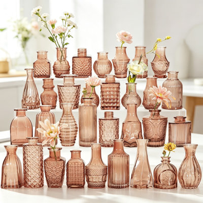 Ensemble de vases en verre en verre de 32 pièces