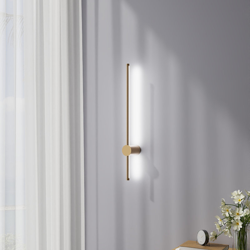 Wall Sconce, 372 Lumens, Gold, 60cm H x 6cm W x 9.7cm D