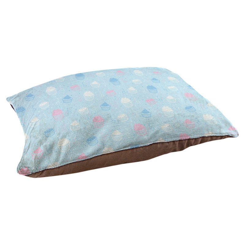 Byrge Fleece Pet Bed, 9.50" L x 29.50" W, Blue/Pink
