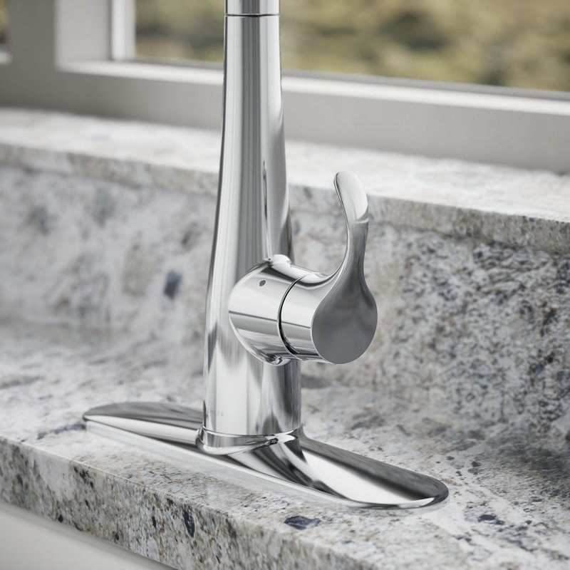 Simplice Touchless Pull-Down Kitchen Sink Faucet with Three-Function Sprayhead, Polished Chrome