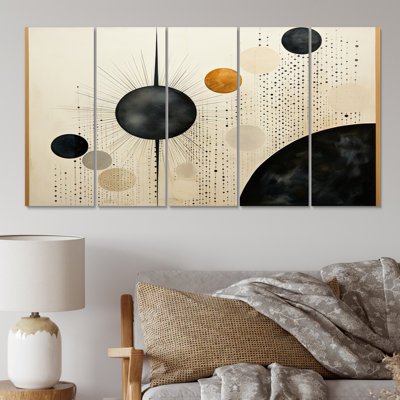 Beige noir Mid Century Minimalist Oasis 5 pièces