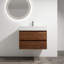 Meuble-lavabo de salle de bain de 30 po avec lavabo en résine et 2 tiroirs à fermeture en douceur. Fixation murale moderne. Lavabo à base en contreplaqué. Style moderne, fermeture en douceur pour une utilisation à long terme-1533073877-1533073864