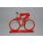 Rider on His Bicycle Figurine - Ambre Stylish Resin Statue Featuring Shiny Chrome Head Design Art-1129034157