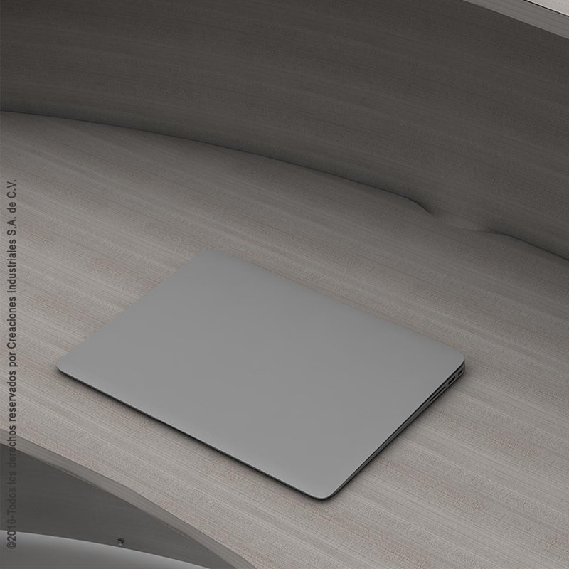 Synthetic Laminate Reception Desk, Ash Wood