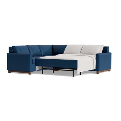 Reve Leather Sleeper Sectional (112" x 95")