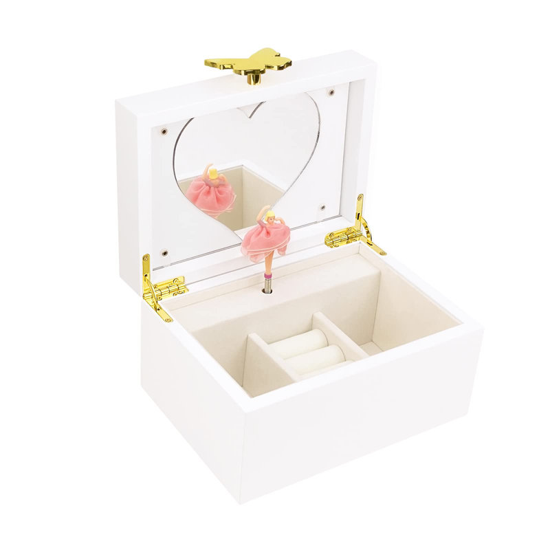 Boîte à bijoux pour filles, Blanc