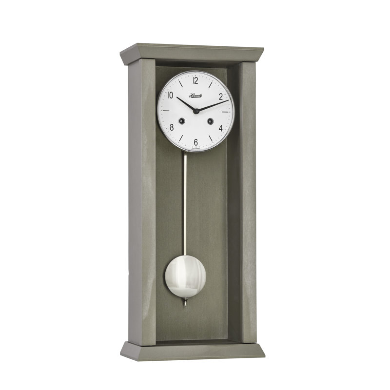 Wood Wall Clock, Grey