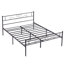 Lit plateforme en métal de 14 po avec tête de lit et pied de lit Kempst, base de matelas robuste avec support en lattes d'acier, aucun sommier requis, rangement sous le lit-994657578-1032540753